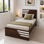 Single Bed (Wooden) with Mattress - Image 4