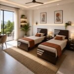 Single Bed (Wooden) with Mattress - Image 3